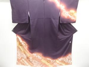 十日町「滝泰」謹製　絞り七宝に草花模様一つ紋訪問着